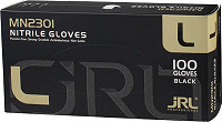 JRL Gants en nitrile L Noir