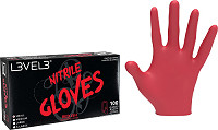  L3VEL3 Gants en nitrile S Rouge&acirc;tre 