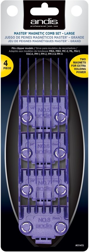  Andis Master Dual Magnet Large 4-Comb Set 