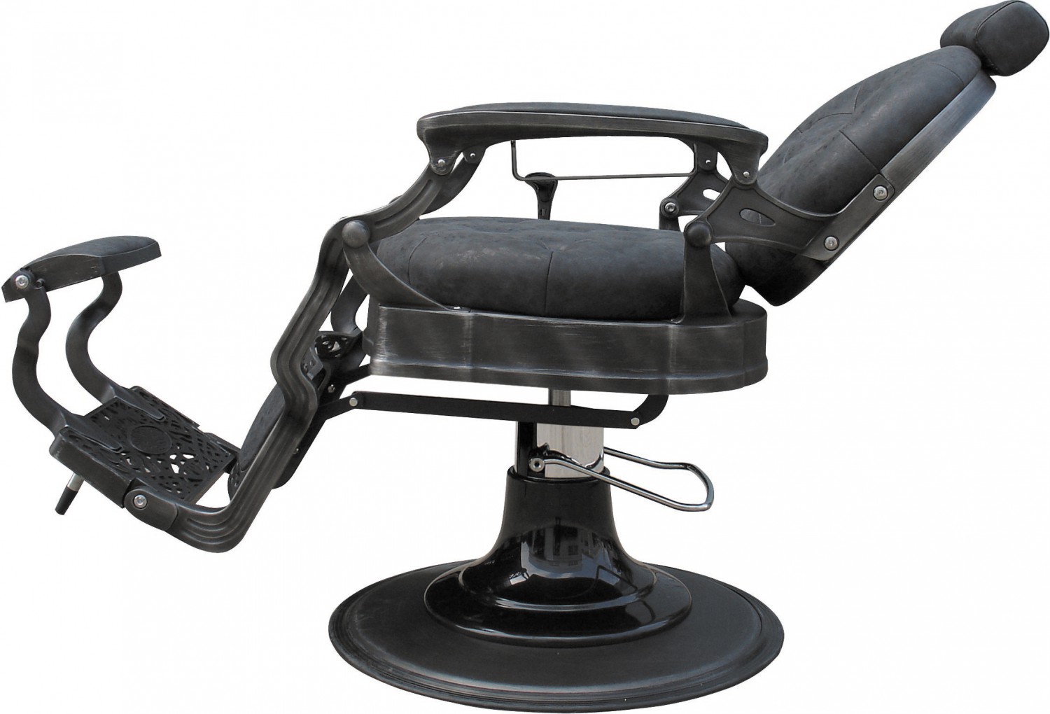  Barburys Fauteuil de Barbier Malone &agrave; Mat&eacute;riel d&rsquo;Ext&eacute;rieur Noir R&eacute;tro by Sibel 