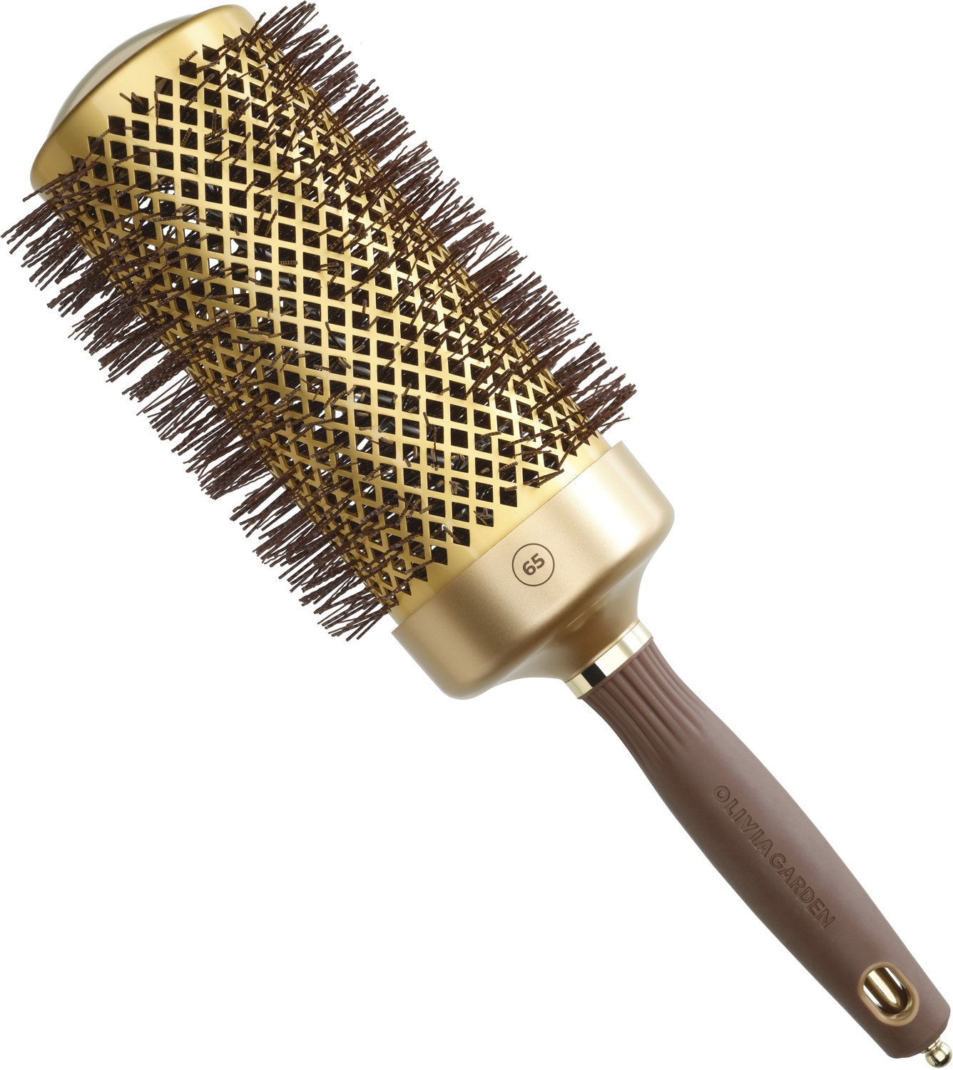  Olivia Garden Expert Blowout Speed Wavy Bristles Gold Brown 65 mm 