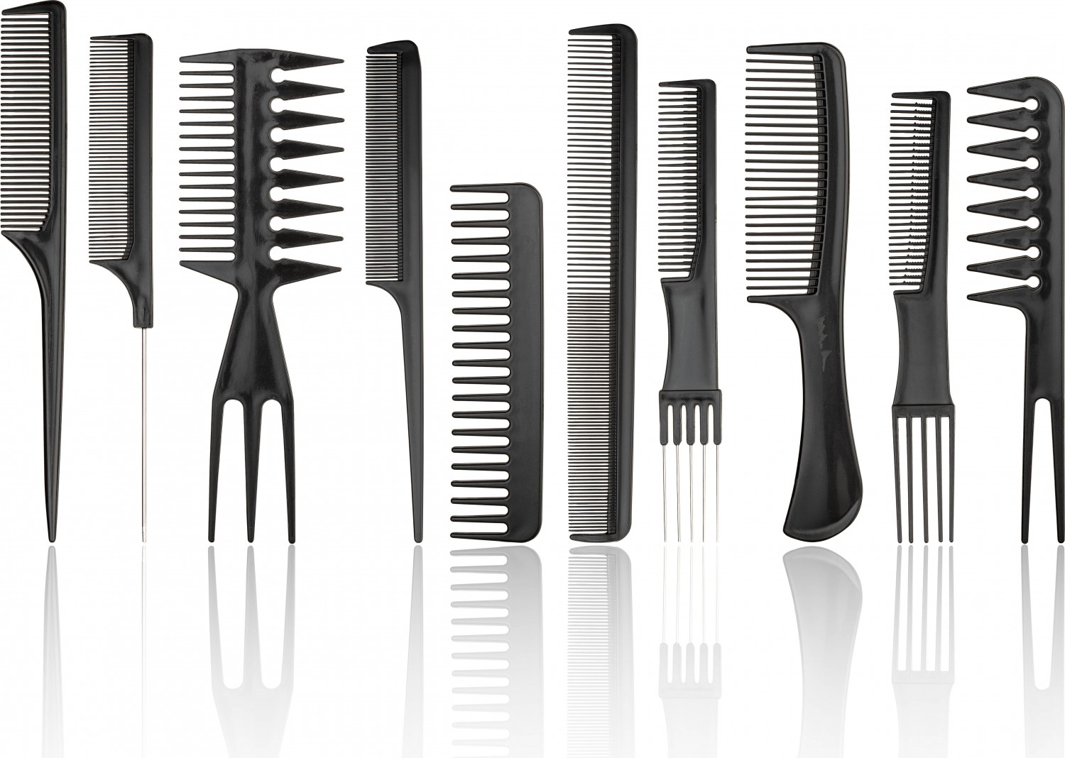  XanitaliaPro Set de Peignes &agrave; Barbe et Cheveux Noir 