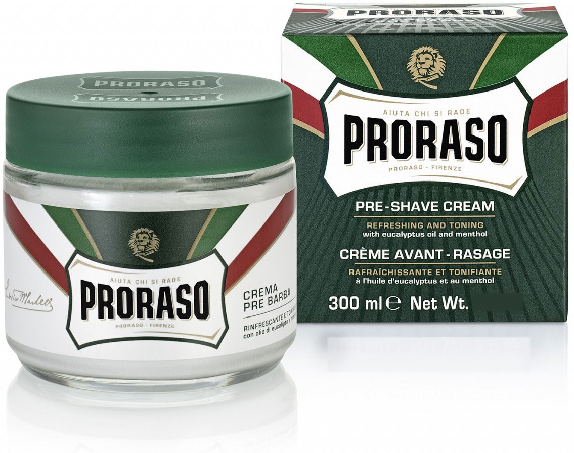  Proraso Cr&egrave;me pr&eacute;-rasage Verte 300 ml 