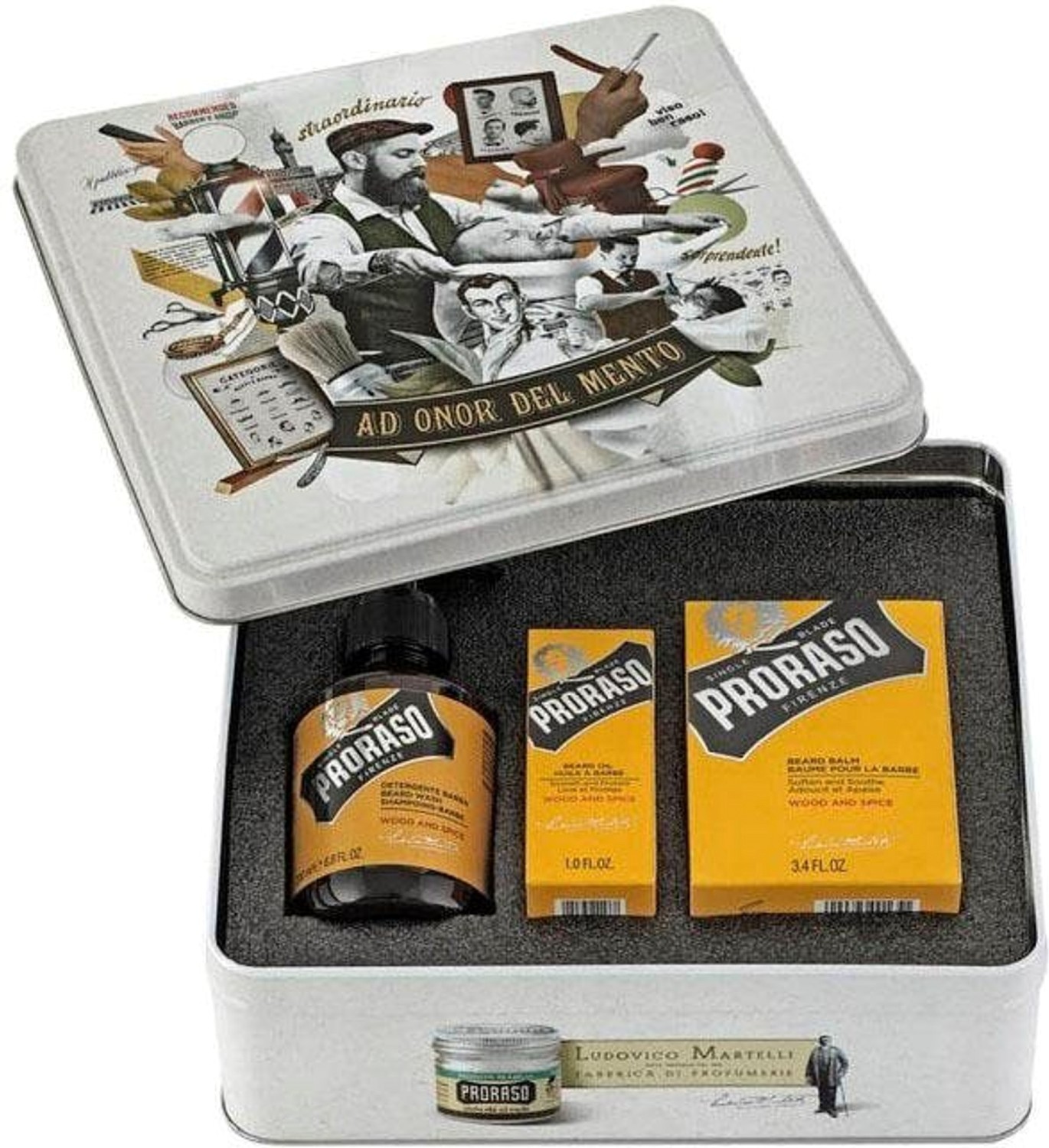  Proraso Bo&icirc;te m&eacute;tallique Soin de la barbe - Wood and Spice 