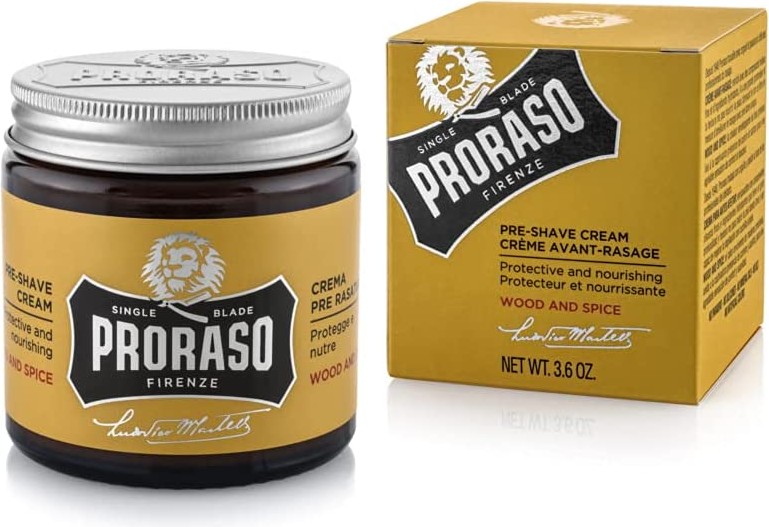  Proraso Cr&egrave;me de pr&eacute;-rasage, bois et &eacute;pices 100 ml 