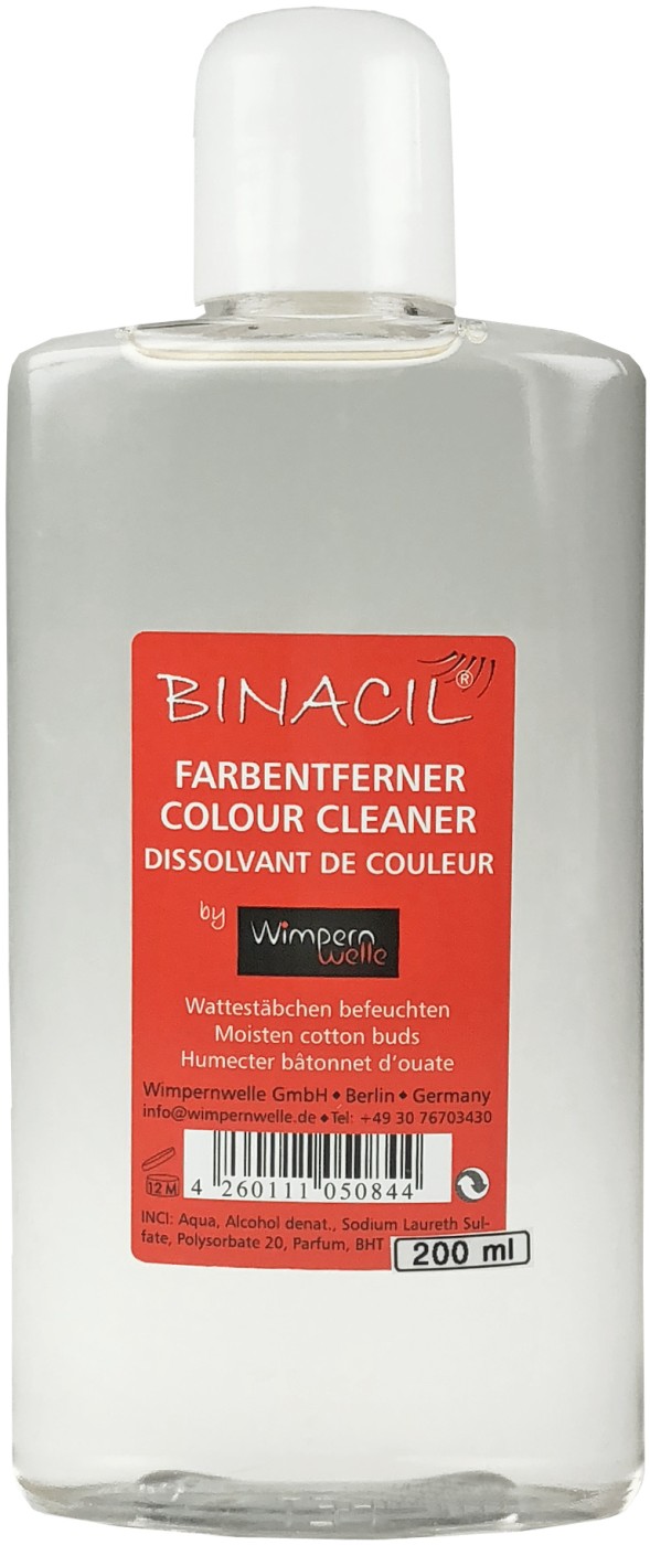  Wimpernwelle BINACIL Dissolvant de couleur, 200 ml 