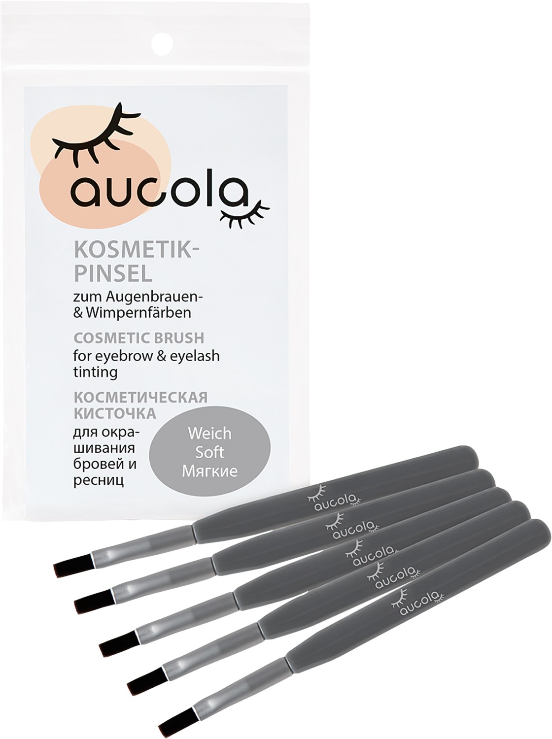 Aucola Set de 5 pinceaux cosm&eacute;tiques - doux 