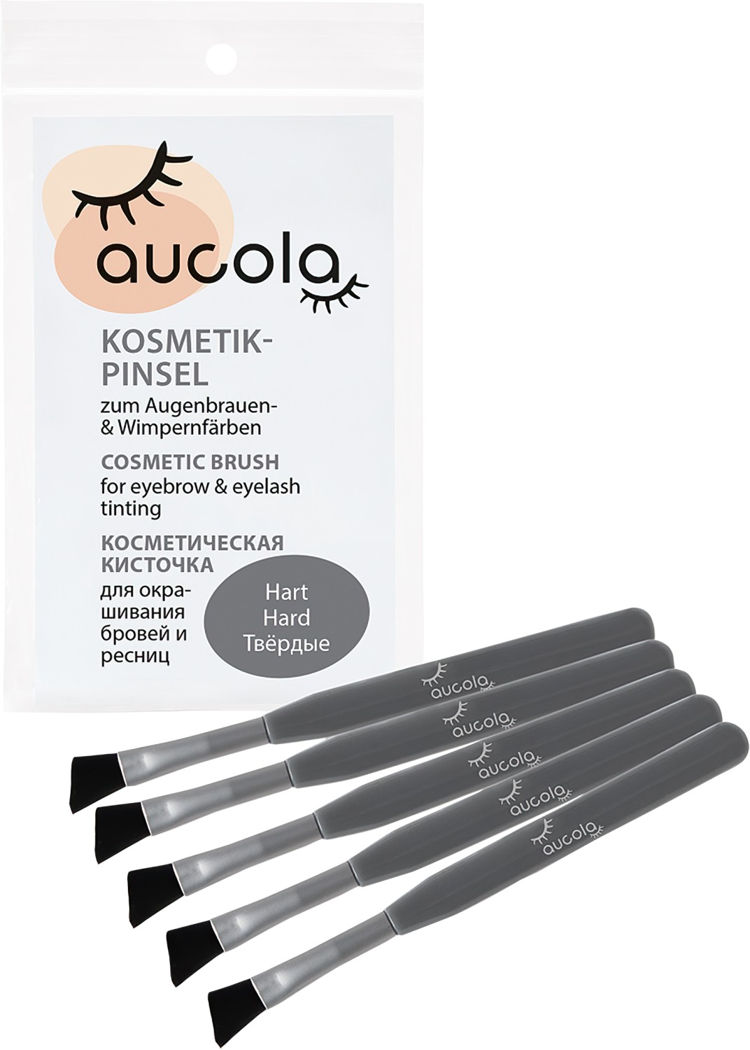  Aucola Set de 5 pinceaux cosm&eacute;tiques - durs 