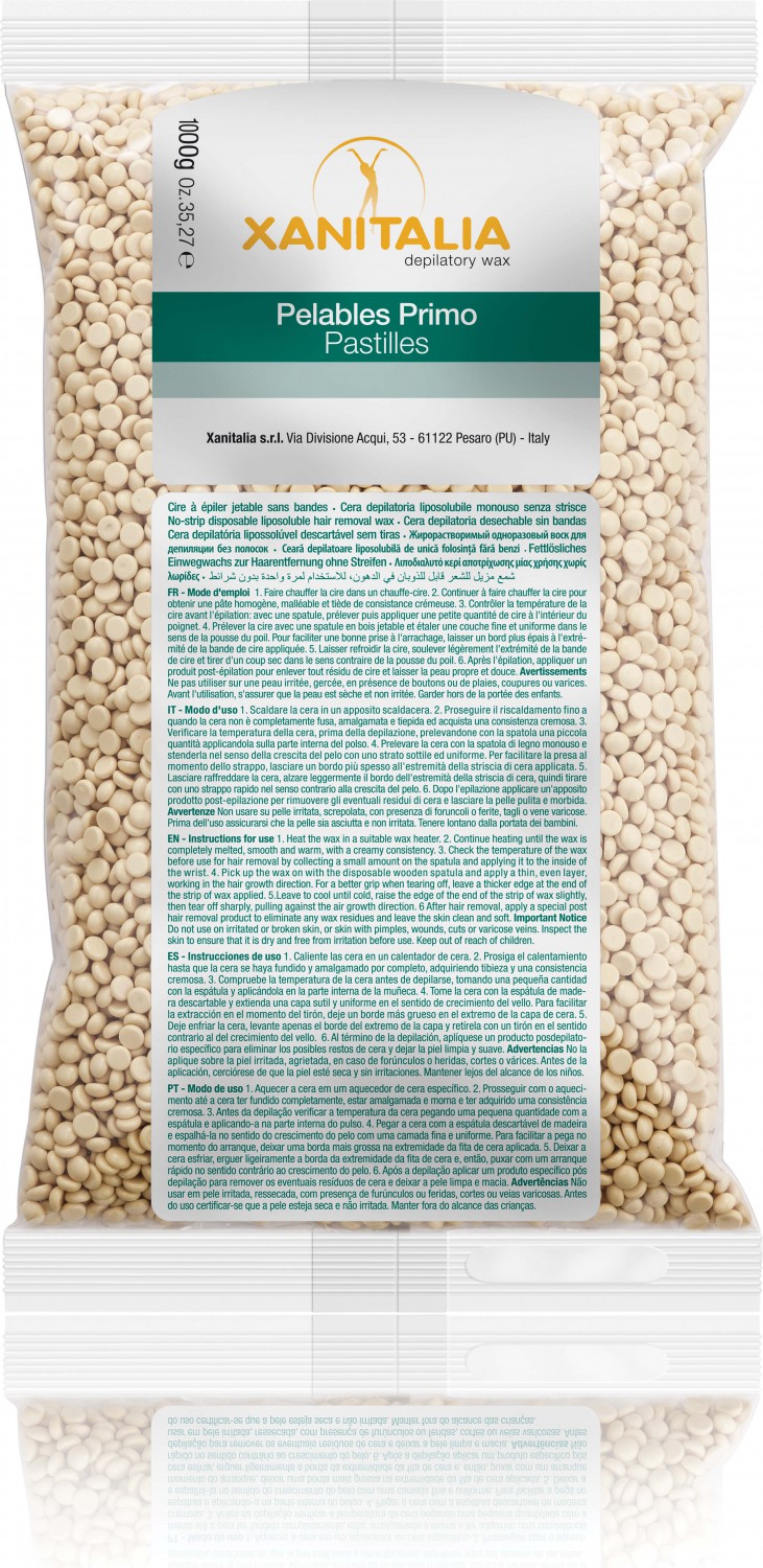  XanitaliaPro Film wax pelables primo brasilian system sachet 1000 g vanille 