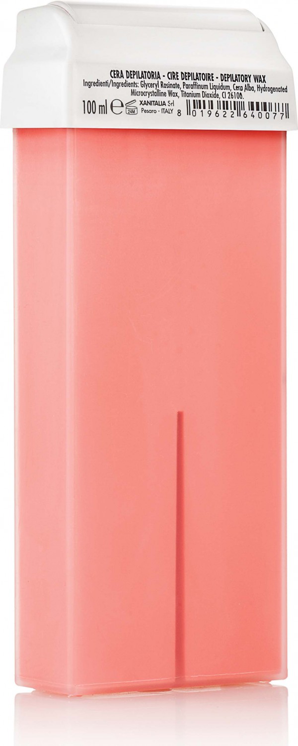  XanitaliaPro Cartouche de cire d&eacute;pilatoire Refill Wax Roll-On 100 ml rose titane - Large 