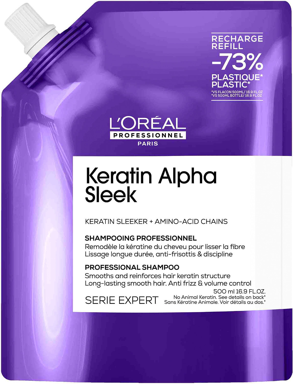  Loreal Keratin Alpha Sleek Shampoo Recharge 500 ml 
