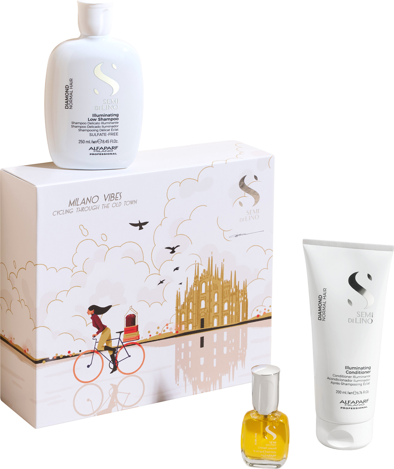  Alfaparf Milano Coffret Cadeau Semi di Lino Diamond Kit 