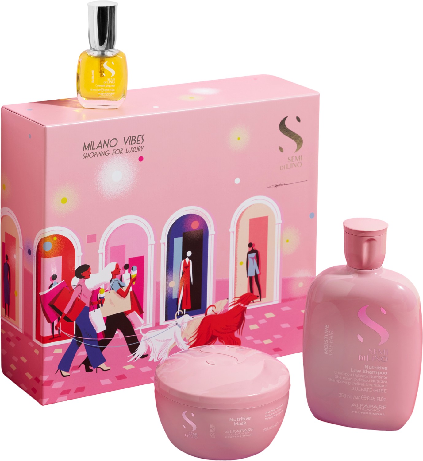  Alfaparf Milano Coffret Cadeau Semi di Lino Moisture Kit 