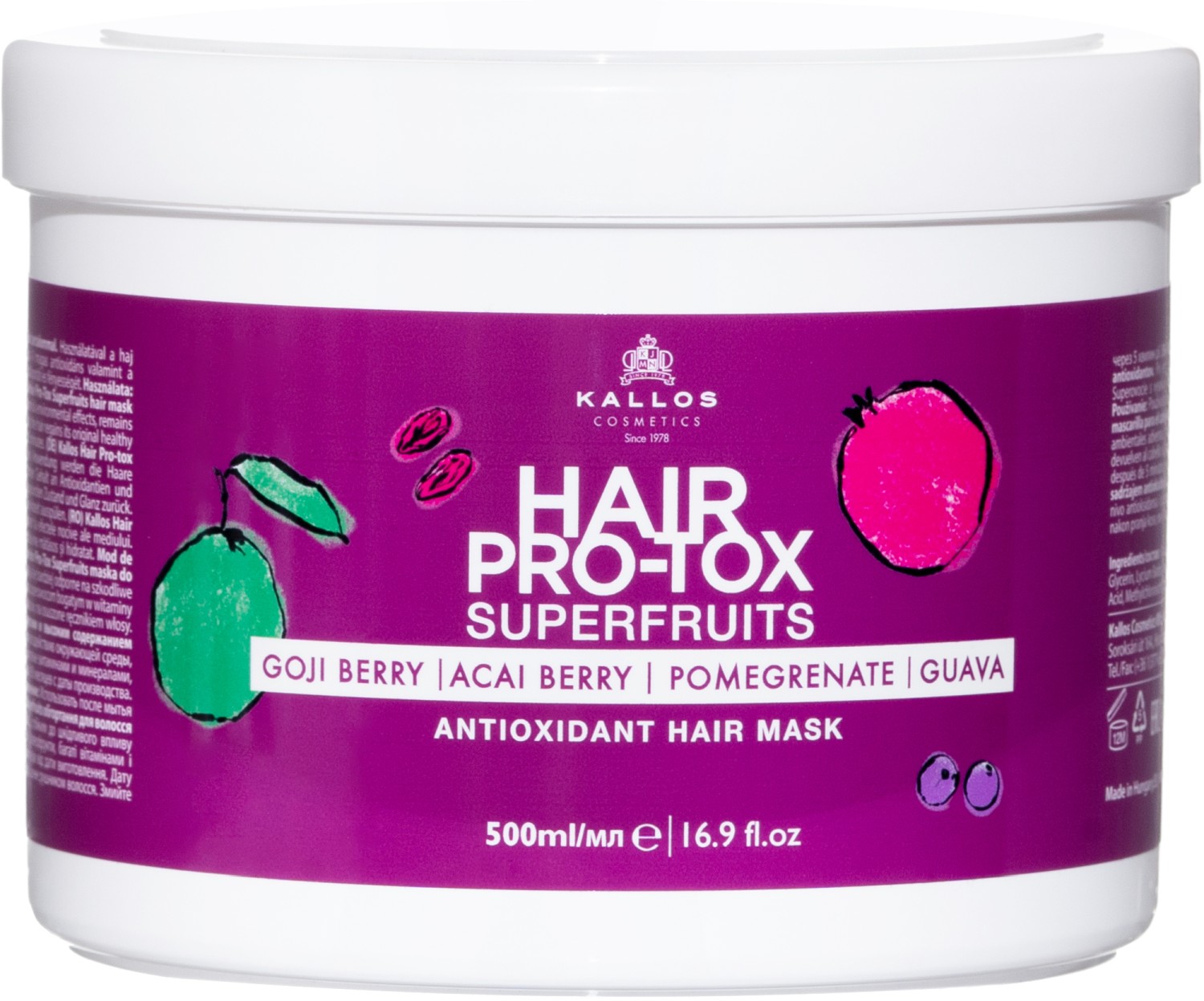  Kallos Hair Pro-Tox Superfruit Hair Mask 500 ml 