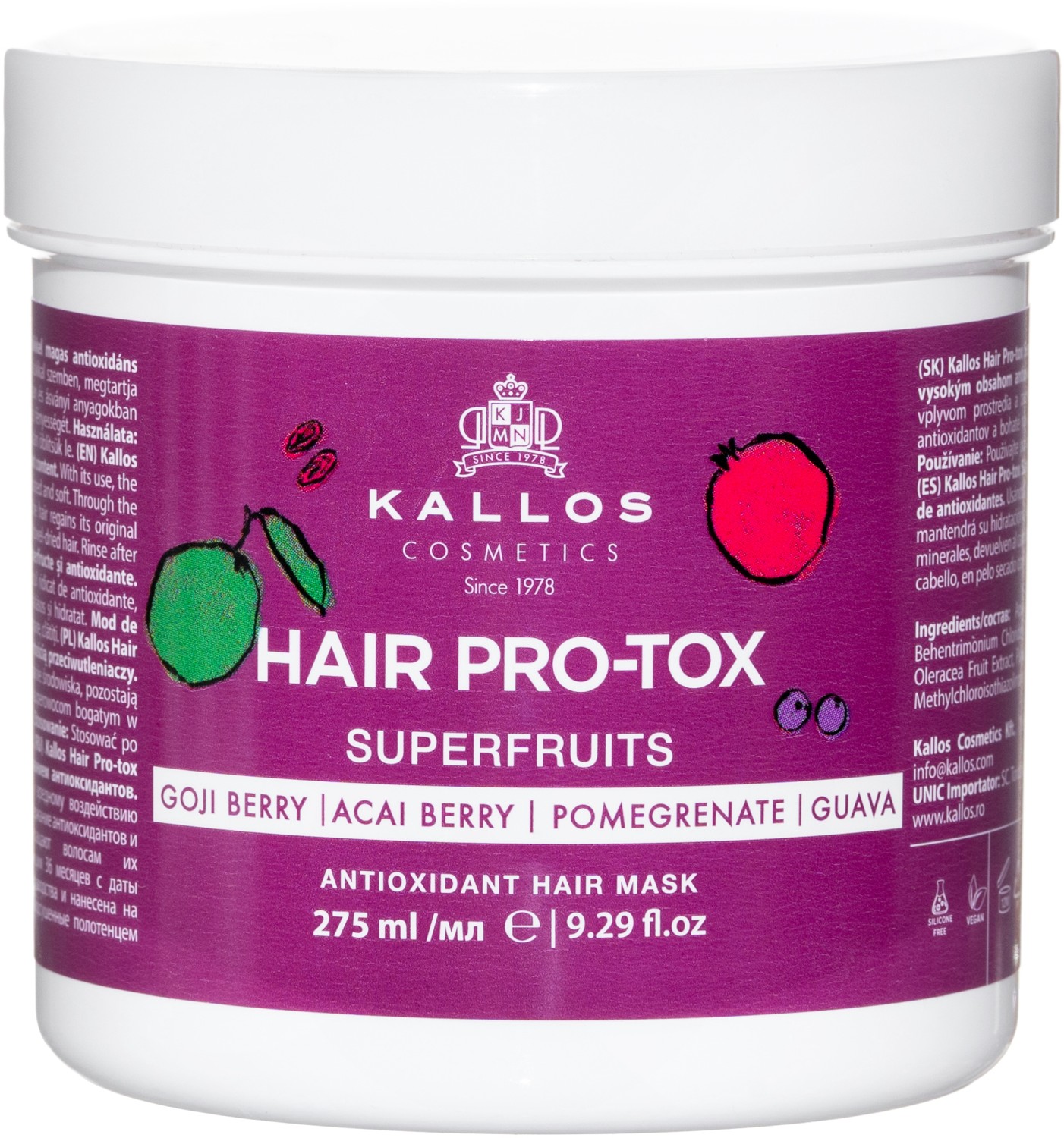  Kallos Hair Pro-Tox Superfruit Hair Mask 275 ml 
