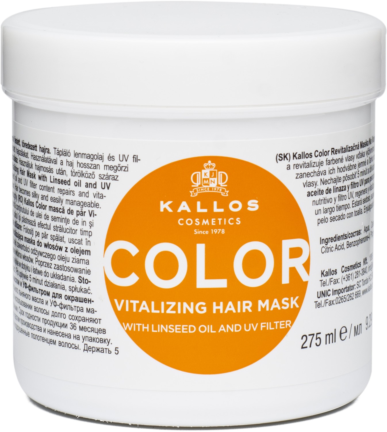  Kallos KJMN Color Hair Mask 275 ml 