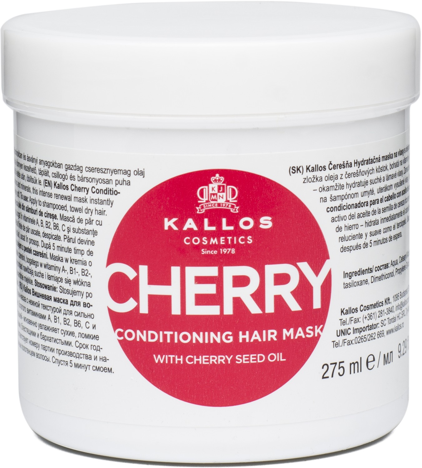  Kallos KJMN Cherry Conditioning Hair Mask 275 ml 
