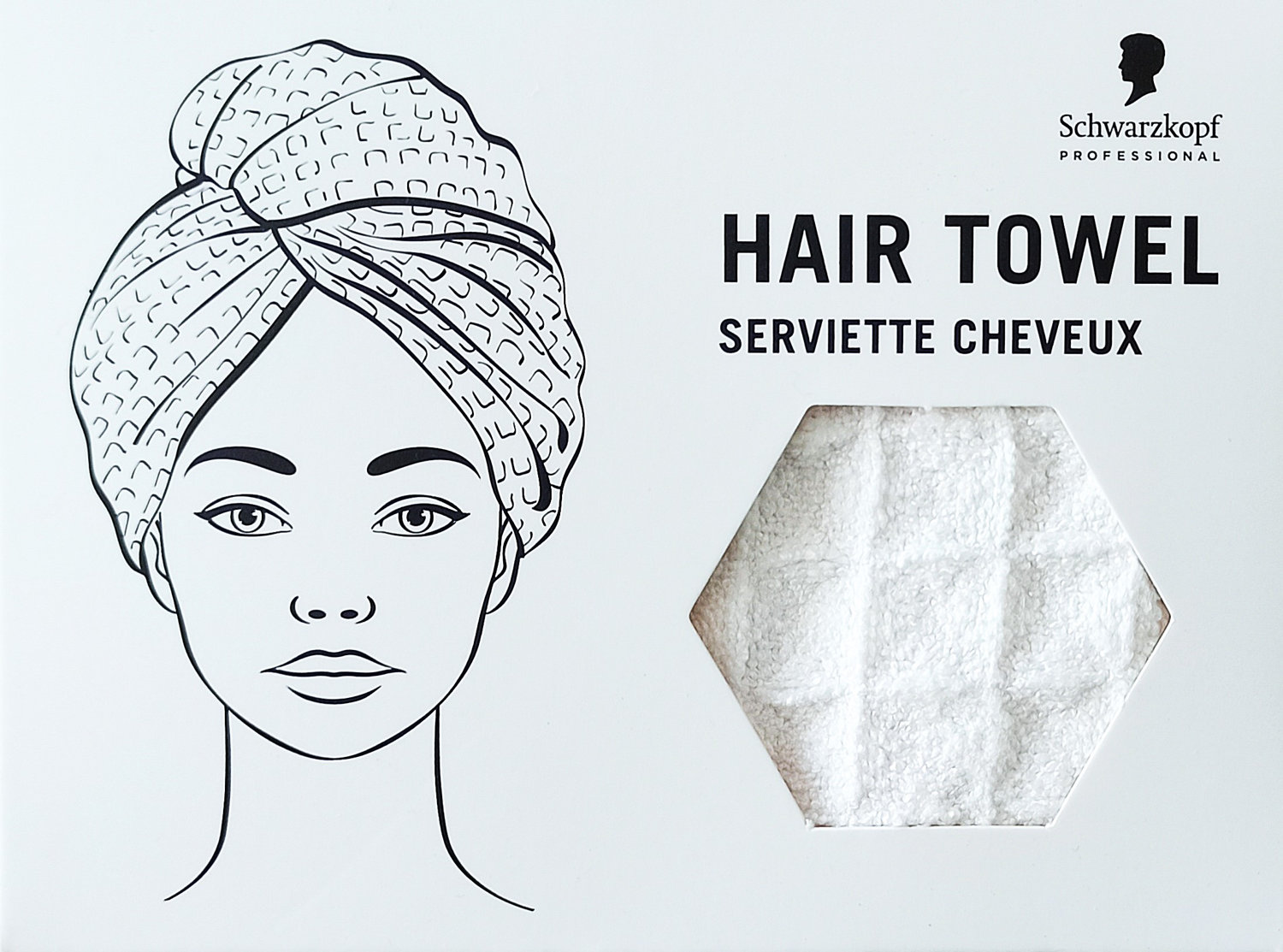  Schwarzkopf Hair Towel Blanc 