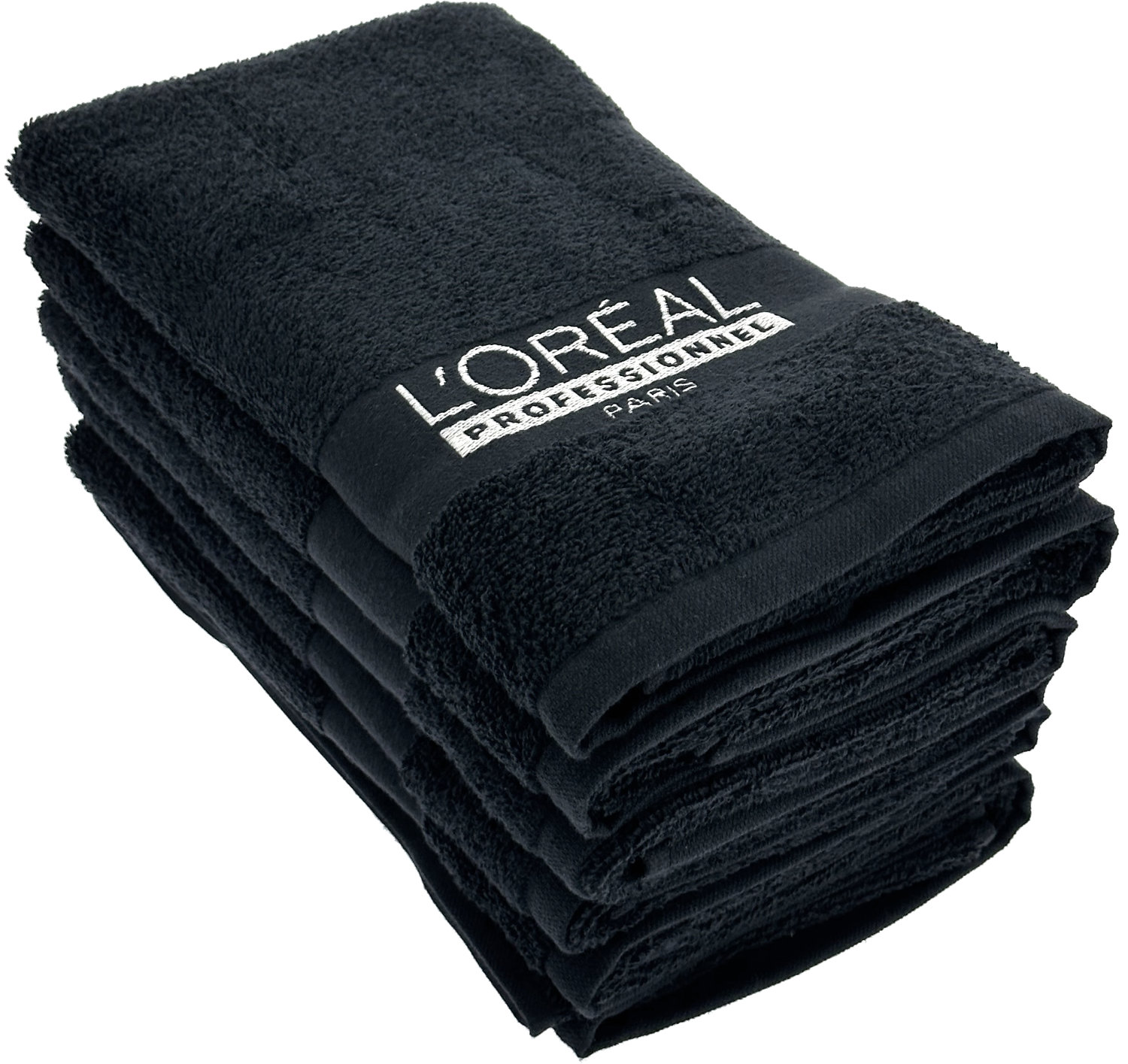 Loreal Serviettes avec logo 6 pi&egrave;ces 49x86cm noir 