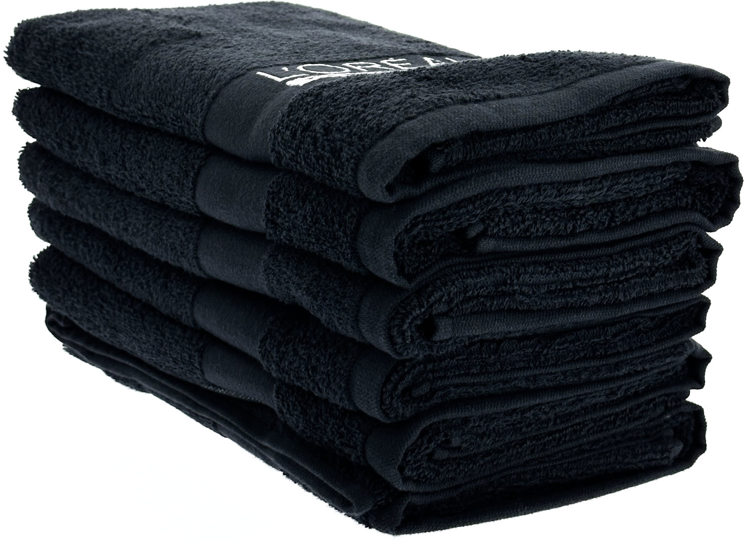  Loreal Serviettes avec logo 6 pi&egrave;ces 49x86cm noir 