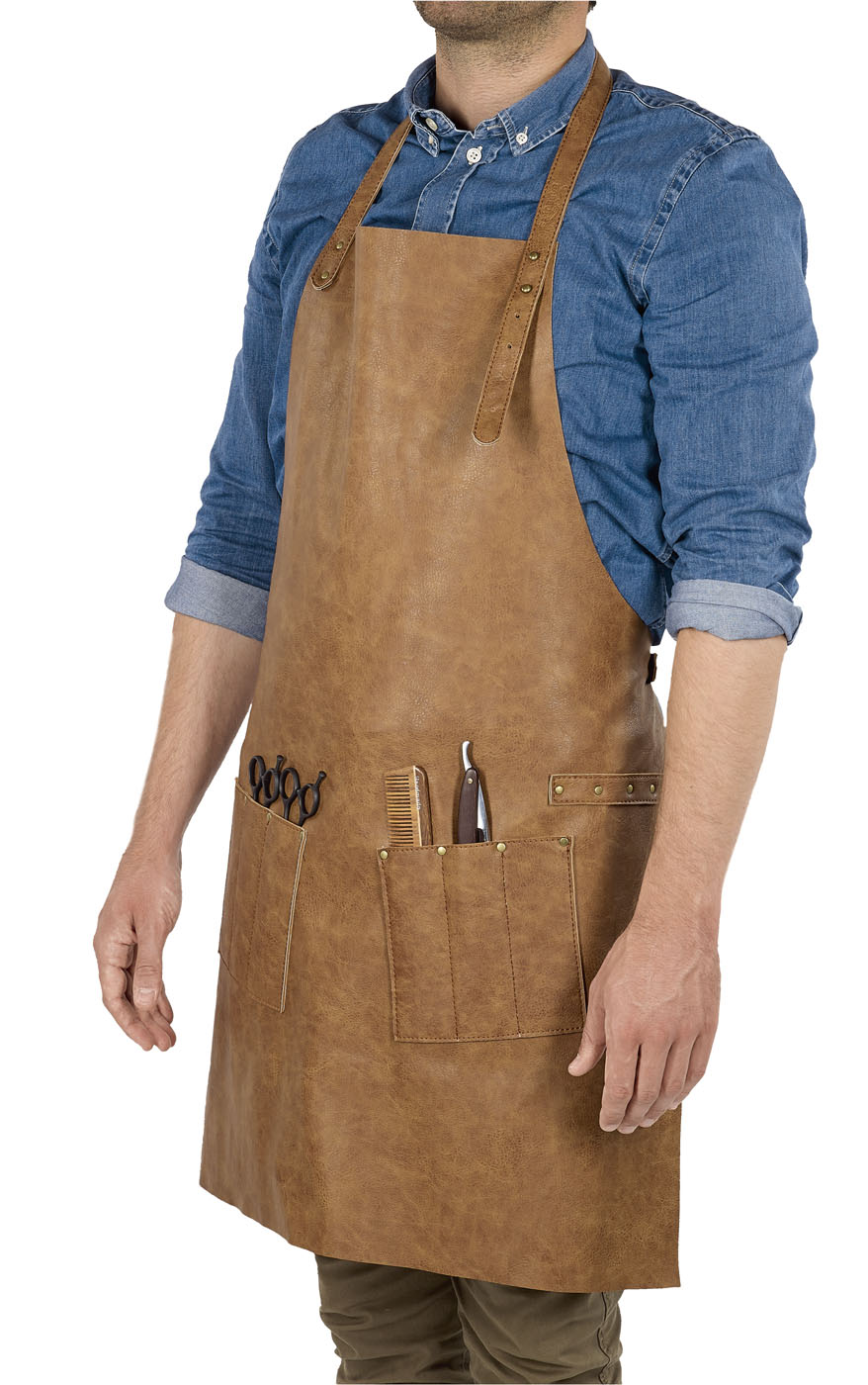  Barburys Mascul Tablier Barbier Cuir PU 