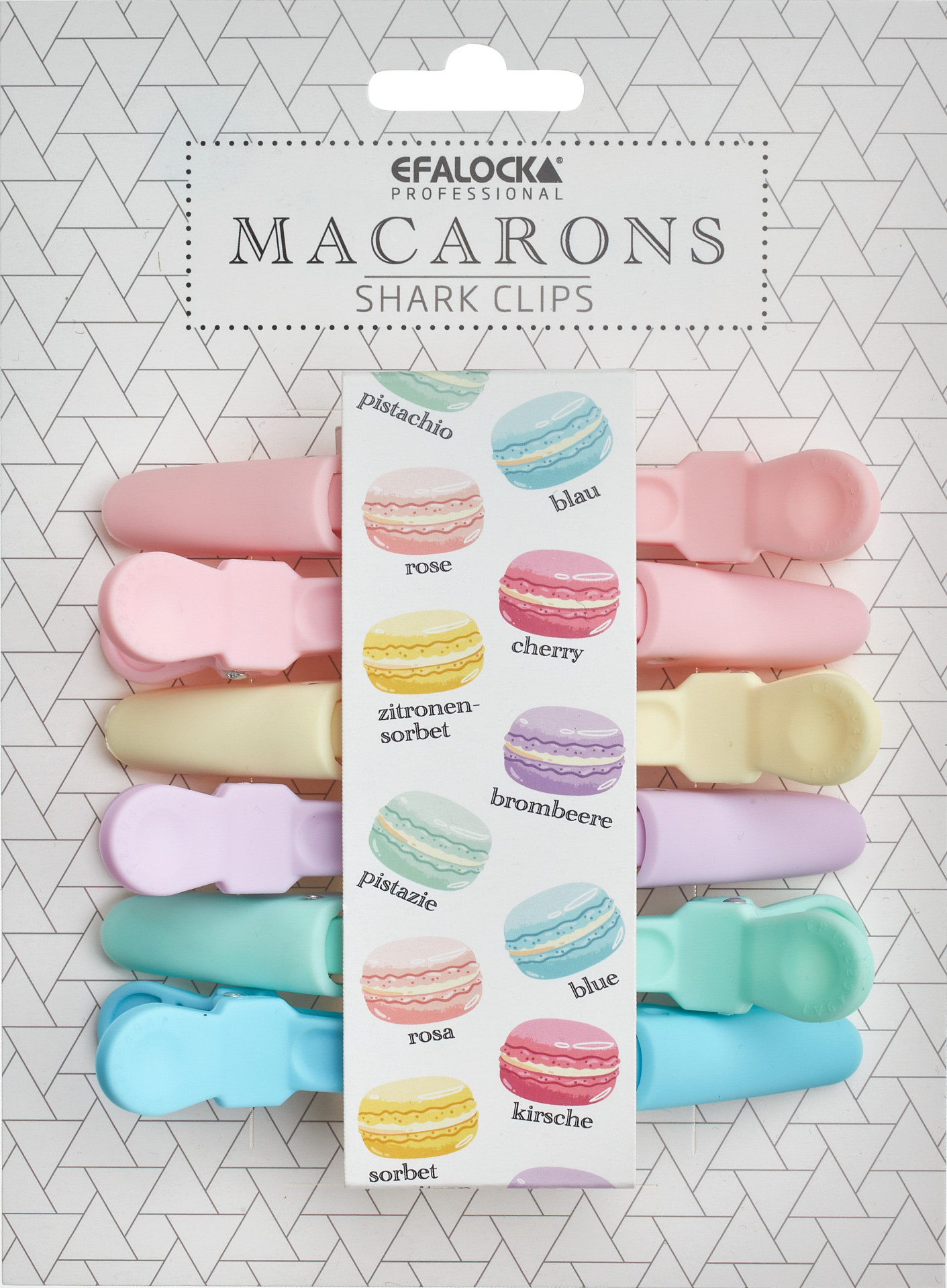  Efalock Assortiment Sharkclip Macarons Pastel 